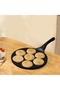 7-Cavity Mini Pancake Pan, Non-Stick Surface, Long Handle, Black - 2