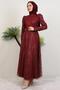 Selma Glitter Evening Dress Burgundy - 3