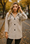 Hooded Buttoned Cashmere Trench Coat