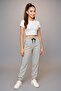 2-Piece Girls' Jogger Pants with Side Piping and Elasticated Legs ---- Crop Is Not Included - 6