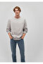Crew Neck Basic Light Gray Men's Sweatshirt M0S10276-81582