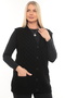 Women's V-Neck Thick Wool Baklava Model Knitwear Buttoned Pocketed Winter Mother's Vest - 2