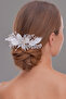 Sarah Flower Detailed Women's Hair Accessory Bride Wedding Promise Engagement Crown - 3