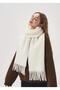 2-Piece Set Soft Imported Soft Textured Women's White-Red Scarf, Shawl, Valentine's Day Gift - 3