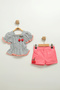 Girl baby shorts set (9-12-18 months) - 2