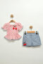 Girl baby shorts set (9-12-18 months) - 2