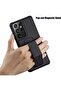 جراب واقٍ لهاتف Samsung Galaxy S21 Ultra، مصنوع من السيليكون TPU الرقيق مع حامل مغناطيسي قابل للطي - أسود - 4