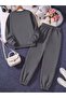 Daily 3 Thread Comfortable Unprinted Plain Winter Thick Bottom Top Tracksuit Set - 2