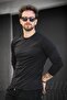 Betti Slim Fit Lycra Honeycomb Fabric Crew Neck Men's Long Sleeve T-Shirt - 4