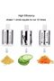 Hand Crank Rotary Vegetable Cutter | Multi-Functional Slicer & Chopper with 3 Blades - 7