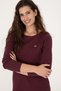 Women's Burgundy Slim Crew-Neck Basic Sweatshirt 50315419-VR177 - 2