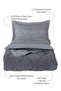 Striped Jacquard Wellsoft Single Sleeping Set with Elastic Sheet 3 Pieces - 3