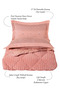 Striped Jacquard Wellsoft Double Bed 4-Piece Bedding Set with Fitted Sheet - 3