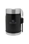The Legendary Food Thermos + Spoon 400ml Matte Black Pebble
