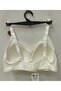 Women's Front Lace Detailed Ribbed C Cup Gathering Bra - Ecru - 2