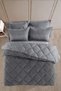 Striped Jacquard Wellsoft Double Bed 4-Piece Sleep Set with Fitted Sheet - 4