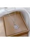 Silver Color Opal Star Planet Steel Necklace - 5