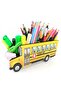 Wooden School Bus Desktop Pen Holder Pencil Case and Organizer - 2