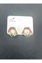 Enamel Pink Color Steel Earrings - 2