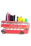 Wooden London Bus Desktop Pen Holder Pencil Case and Organizer
