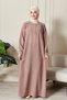 Shirt Roba Front Buttoned Loose Sand Crepe Dress Hijab Dress Mother's Dress Prayer Dress