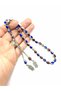 Special Design Burgundy Blue Prayer Beads, Enamel Embroidered Metal Prayer Beads, with Wooden Box - 3