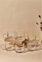 Set of 6 Glass Mugs with Beaded Handles Retro Espresso Tea Coffee Soft Drink Glass Set 100ml - 3