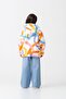 Girls' Cotton Colorful Patterned Hooded Zippered Fleece Coat - Comfortable Outerwear - 5