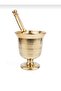 Brass Bronze Alloy Gold Mortar 10.5 cm 1250 Gr – Hand Forged Spice Mortar - 2