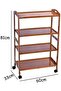FFD Bamboo Serving Trolley with Tiered Shelves – Sturdy & Eco-Friendly Rolling Cart for K - 2