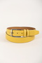 Yellow Patterned 100% Genuine Leather Belt 3.5 cm