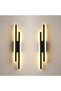 Black LED Bedroom Wall Lamp Sconce, Acrylic Lampshade Indoor Light for Living Room Corridor