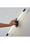 Black Luminous LED Strip Wall Light 360° Rotatable Bedside Stair Staircase Living Room Sconce