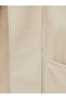 Fur Collar Women's Leather-Look Coat - 7