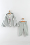 Baby Girl Bear Embroidery Detail 3-Piece Tracksuit Set (9-12-18 Months) - 2
