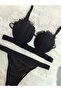 Oyster Model Full-Filled Supported Bra Panty Set 3-Piece Set - Women's Underwear - 6