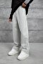 Men's Sweatpants Gray Oversize Loose Fit 3 Thread Without Threaded Detail