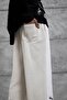 Men's Sweatpants 17 Yourself Written on the Bottom Cream Oversize Baggy Loose Fit 3 Yarns Without Ruffles - 6