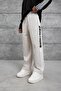 Men's Sweatpants Bewithing Written on the Bottom Cream Oversize Baggy Loose Fit 3 Yarns Without Ruffles - 2