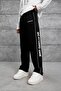 Men's Sweatpants Gc Studio Written on the Bottom Black Oversize Baggy Loose Fit 3 Yarns Without Ruffles