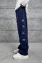 Men's Sweatpants Unstoppable Written on the Bottom Navy Blue Oversize Baggy Loose Fit - 5