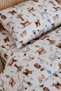 Single Child Duvet Cover Set (160X220), Organic Cotton Satin - Dogs - 3