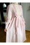 Lace and Ribbed Muslin Dress 5087 Powder |   Fendel - 3