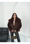 Women's Black Premium Plush Winter Faux Premium Fur Coat - 5