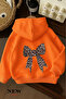 Ribbon Printed Children's Hooded Sweatshirt