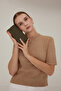 Genuine Leather Women's Wallet, with Phone Compartment |   Icona 3205 Khaki - 5