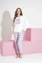 Tarik Women's White Heart Pattern Mother-Daughter Matching Thermal Winter Warm Soft Pajama Set - 4