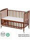 Wooden Portable Crib (129X69X96 cm), Golden Brown - 4