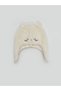 Rmz Gi̇yi̇m Farkiyla Baby Girl Snow Hat with Ear Detail