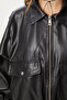 Faux Leather Bomber Jacket Lnt0011 Black - 5